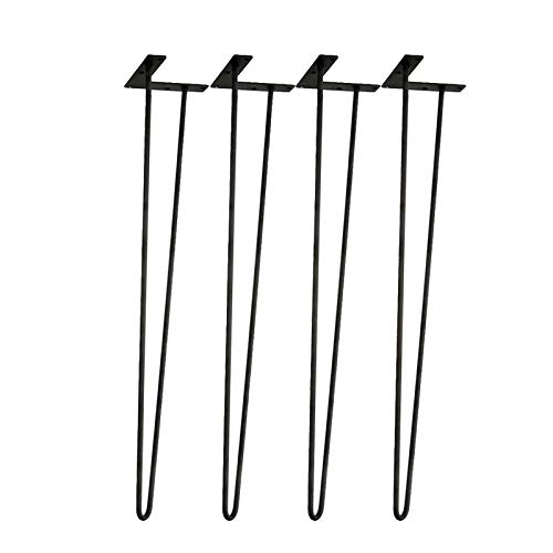 Patas de horquilla negras – Patas de mesa gruesas ajustables para mesa de comedor, escritorio, bar, muebles – Pies de repuesto de 10 cm – Elegante soporte de cocina