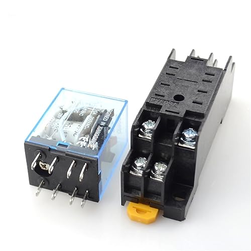 Relais de commande 8PIN MY2NJ AC110V avec embase de fixation PYF08A pour tableau