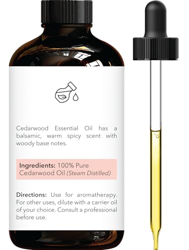 Image of Brooklyn Botany Cedarwood Essential Oil - Huge 4 Fl Oz - 100% Pure and Natural - Premium Grade with Dropper - for Aromatherapy and Diffuser