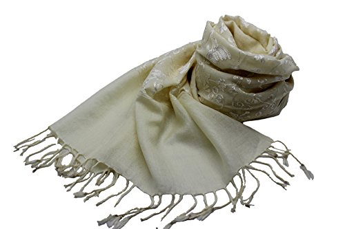 Étole laine SHANKARA N6 : le drapé chaud et fleuri idéal pour vos soirées fraîches