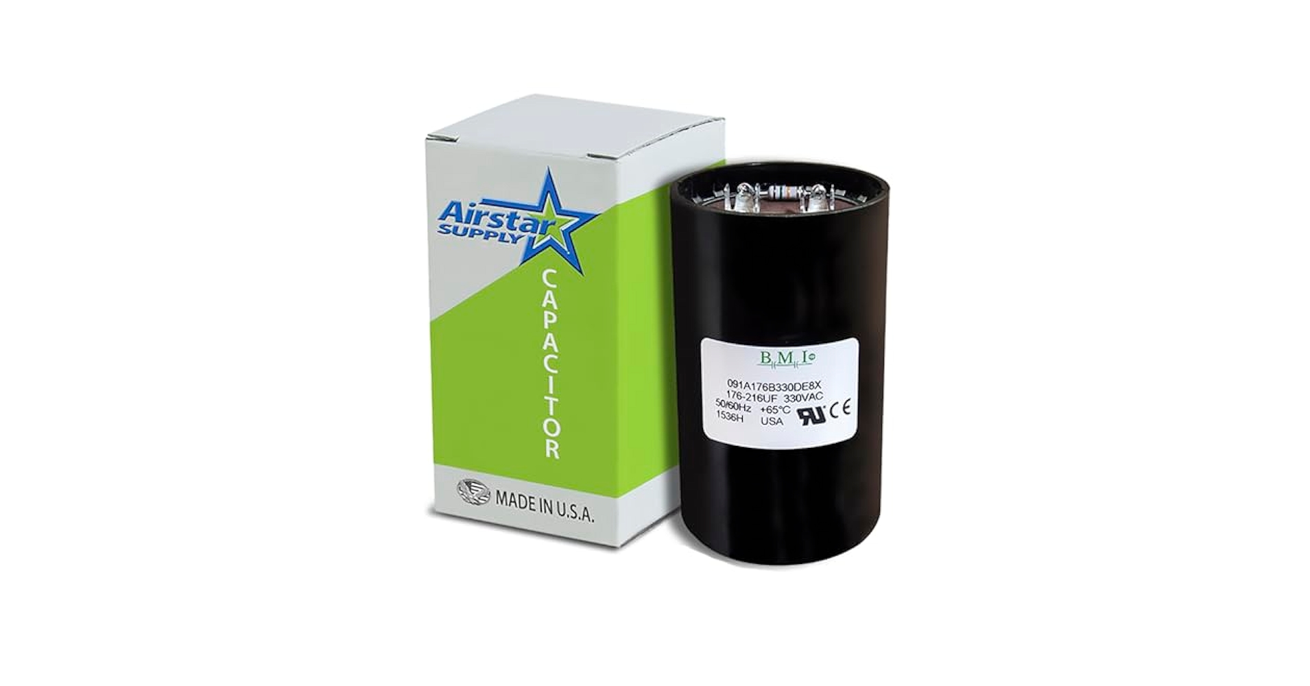 BMI Replacement Start Capacitor - 176-216 x 330 VAC with