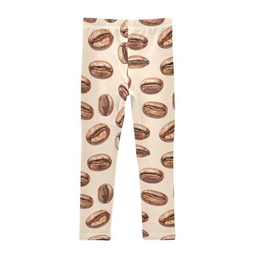 Coffee Beans Girls Leggings,Workout Leggings for Girls Toddler Athletic Legging Size for 3-10T2