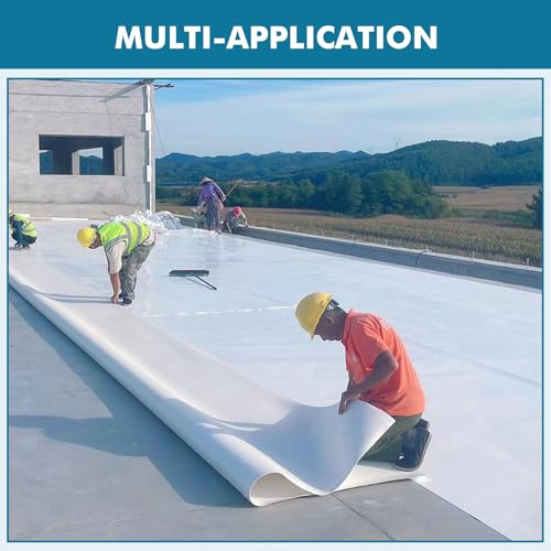 Image of Vaste Outdoor Waterproof TPO Butyl Sheet, 3.28feet x 16.4feet, RV /Marine Sealant Tape, Stop Camper Roof Leak, Roofing Sheet Repair, Boat Sealing, Weatherproof and Durable, UV-Resistant