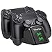 Tihokile Caricatore per controller PS4, stazione di ricarica doppia PS4 con cavo di ricarica USB e indicatore LED, caricatore wireless per PS4/PS4Pro/PS Slim