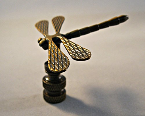 Lamp Finial-Dragonfly-Aged Brass Finish, Highly Detailed Metal Casting #TOP2