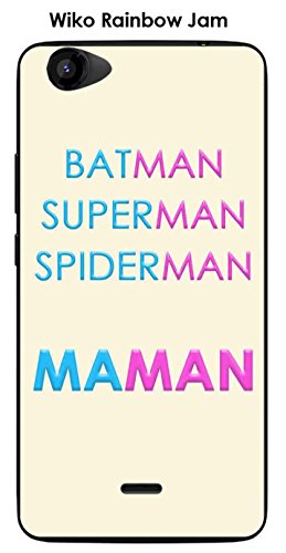 Onozo Coque Wiko Rainbow Jam Design Maman vs Batman
