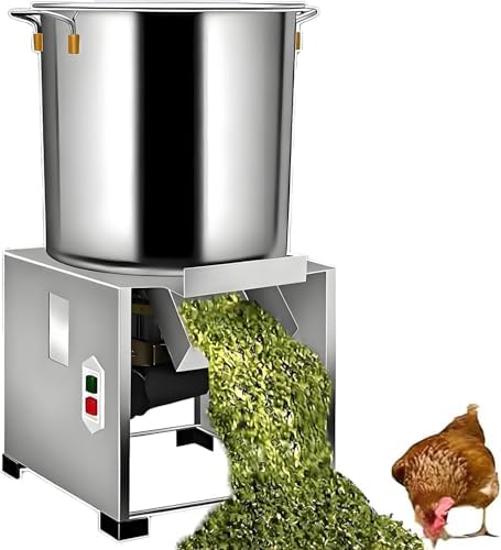Heavy-Duty Electric Vegetable Chopper & Poultry Feed Shredder, 4 Blades, 3500 RPM Stainless Steel Cutter for Grains and Vegetables - Ideal for Livestock Farm & Home Use
