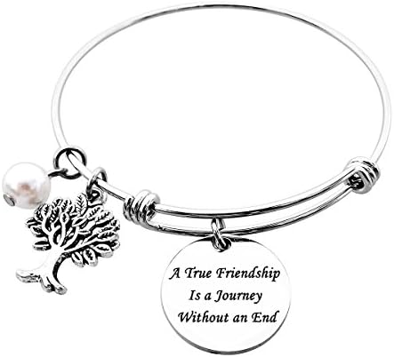 ALoveSoul A True Friendship is a Journey Without an End Friendship Bracelets Long Distance Friendship Gifts