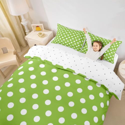Housse de couette moderne et douce Manfei verte pour chambre - 6