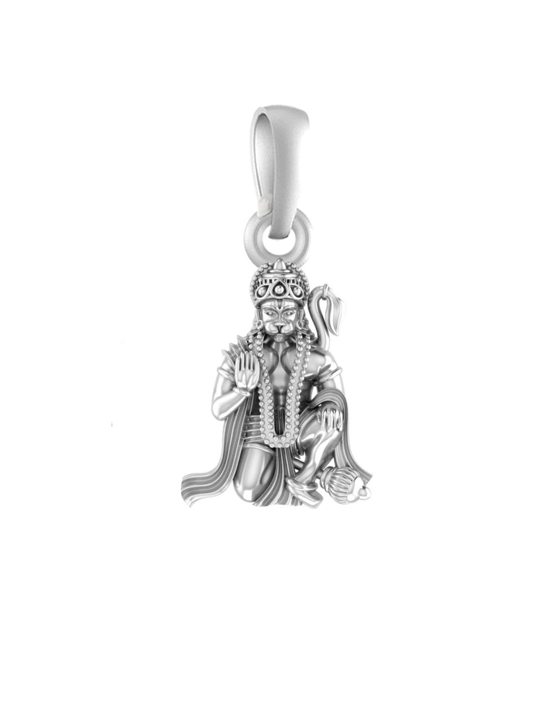 akshat sapphire Sterling Silver (92.5% purity) God Hanuman Pendant for Men & Women Pure Silver Lord Bajrang Bali Locket for Good Health & Wealth-picture-30
