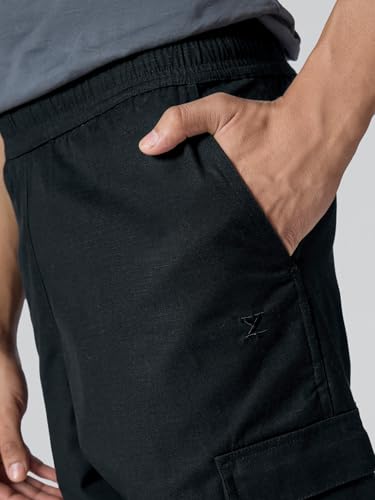 Image of XYXX Rove Ripstop Cargo | Solid Relaxed Fit | Wide Leg Cargo Pant for Men with 5 Pockets