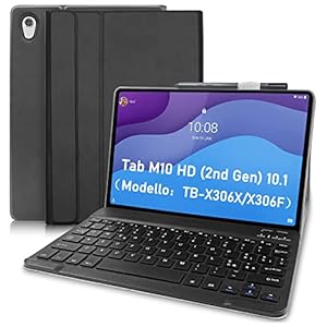 Tastatur Hülle für Lenovo Tab M10 HD 2nd Gen (TB-X306X) 10,1 Zoll 2020 / Smart Tab M10 HD 2nd Gen (TB-X306F)
