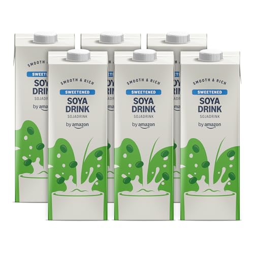 by Amazon Con Azúcar Bebida De Soja, 6 x 1L