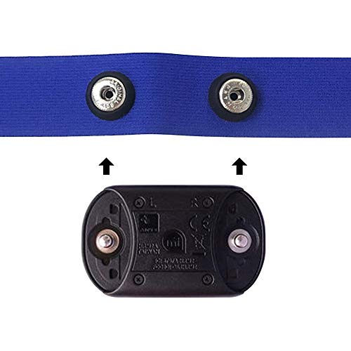 TAOPE Elastischer Sport Herzfrequenzmesser, Verstellbarer Brustgurt, Gürtelriemen, CooSpo Original HRM Belt - Navy blau