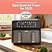 Keplin 9L Dual Zone Air Fryer - 8in1 Cooking Functions - 2700W Energy-Saving Cooker - Extra-Large Capacity for Healthy Meals - Roast, Bake, Dehydrate, Reheat,- Family Size (9L)- 2 Years Warranty