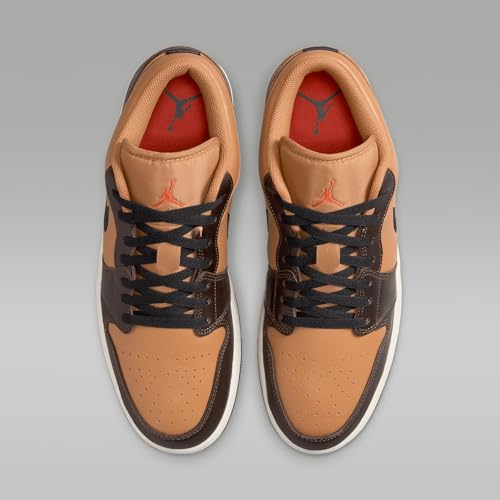 Jordan Air 1 Low SE Men's Shoes (HQ3603-201, Flax/Baroque Brown/Vintage Coral/Black)4
