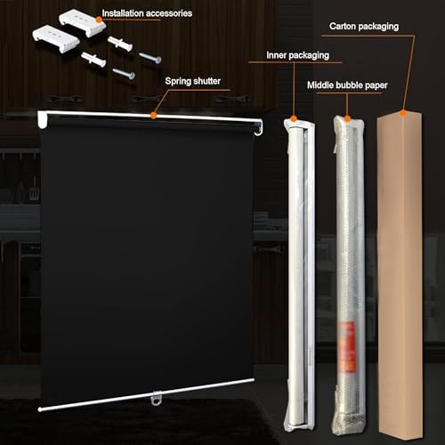 Persianas enrollables opacas inalámbricas con tejido impermeable aislante de 60x99 cm 6