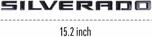 Miniatura 5 de Paquete de 2 emblemas Silverado 3D para guardabarros delanteros 3D, placa de identificación Z71 LT LTZ, repuesto para Silverado 2019-2023, piezas