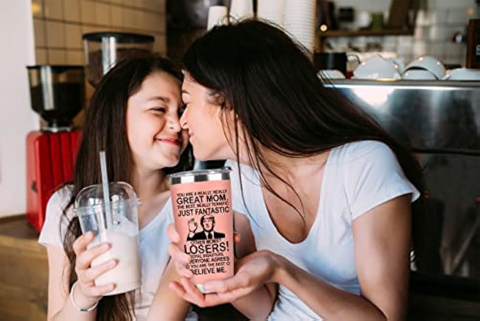 Stainless Steel Tumbler 20oz for Mom - Christmas Gift | Great Mothers Day Gift | Birthday & Xmas Present Idea | Insulated | Pink