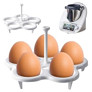 2 Pcs Eierhalter Eier Kochen Halter Zubehör passend für Thermomix – TM6 TM5 TM31，Dämpfen eierkocher topfeinsatz, Egg Holder for Cooking, Hühnereierkocher Machen Sie Bis zu 5 Gekochte Eier Anti