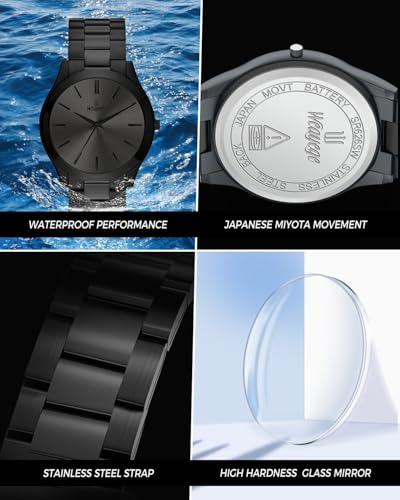Image of Mens Watch,Minimalist Fashion Watches for Men Waterproof Quartz Watch Business Dress Men's Stainless Steel Watch -Best Gift for Mens