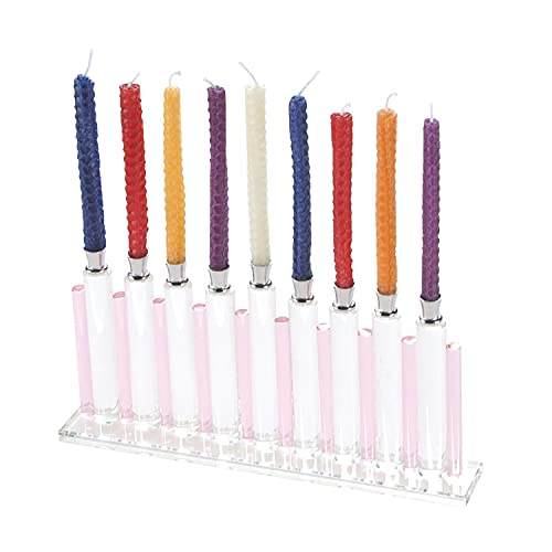 Israel Giftware Design Crystal Menorah Color: Pink
