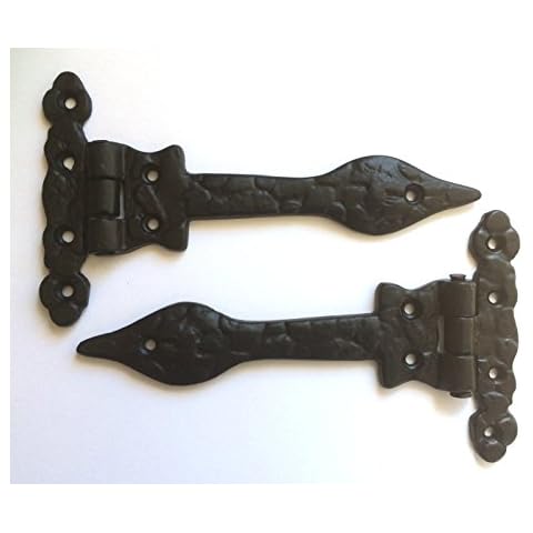 Traditional Black Antique Fleur-De-Lys Hinges Cover