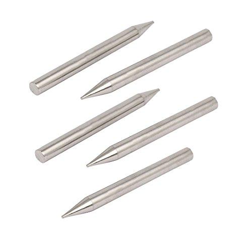 Aexit 60W 6mm Parts & Accessories Shank Dia Soldering Iron Point Tip Rework Station Welding Tips Tool 5pcs