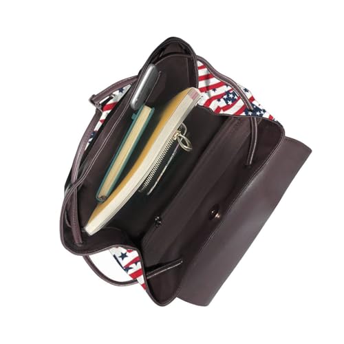 American Flag Lightweight Daypack Bag Microfiber PU Leather Backpack for Travel Business Commute Gym4