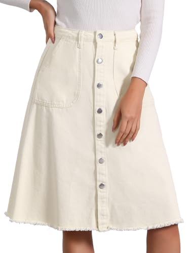 Jupes en jean pour femme midi et boutonnées pour vos sorties estivales en ville