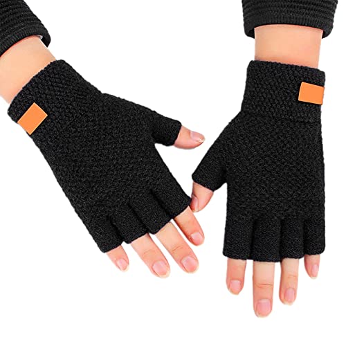 1 Paquets Gants sans Doigts avec Couverture Mitaines Convertibles Moelleuses Mitaines avec Rabat Gants à Écran Tactile d’hiver pour Femmes Imitation Vison Velours Gants Chauds Élastiques #63