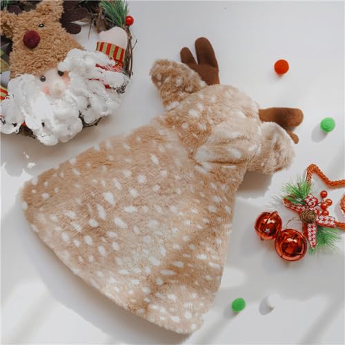 Laikoutd Hunde Umhang Dress Up Kostüm Foto Requisiten Haustier Weichhorn Rentiere Umhang Weihnachten Rentier Themen Cosplay Süße Weihnachtszierkleidung