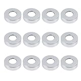 UTALIND 12 Pack Large Shower Arm Flange, Stainless Steel Escutcheon Plate, Plumbing Cover Plates for Shower Arms, Pipes (Inner Dia: 1.02