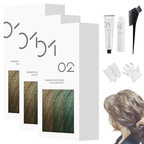Tinte Capilar Suave Casero, 200 Ml, Crema Permanente, Brillo Natural, Fórmula Suave, Para Todo Tipo De Cabello, Fácil Aplicación En Casa (3,A11 - Castaño)