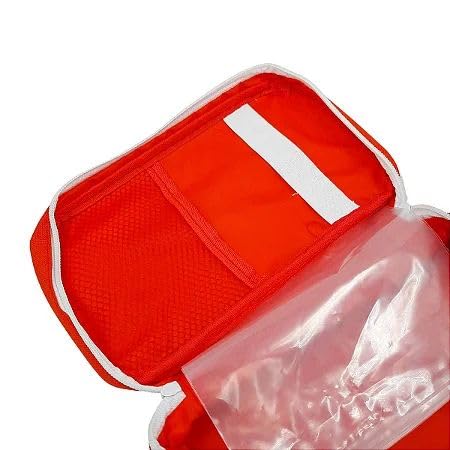 Primeiros Socorros Bolsa Organizador Emergência Porta Medicamentos (Cinza)