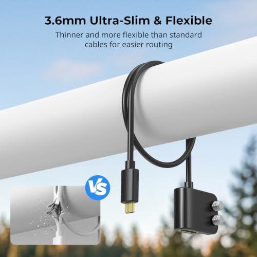 Image of SMALLRIG Data Cable Ultra-Slim 4K 60Hz Micro HDMI to Full-Size HDMI Adapter Cable with Two 1 /4 inch-20 Screws for Camera Cage L-Bracket, for Sony A7R IV A7III for Fujifilm X-T3-6125