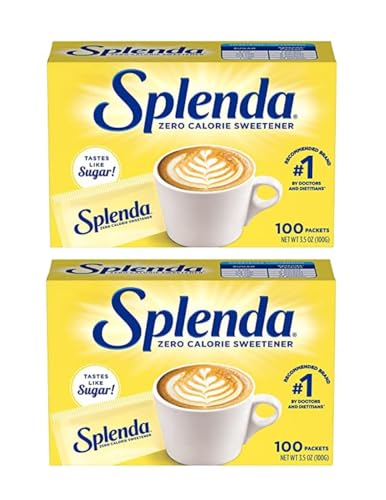 Image of Splendas Zero Calorie Sweetener | Healthy Sugar Replacement | Diet-Friendly & Diabetic Safe 100 Sachets (Pack of 2) Imported