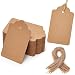 100pcs Kraft Paper Gift Tags with Free 100 Root Natural Jute Twine(Water Ripple)