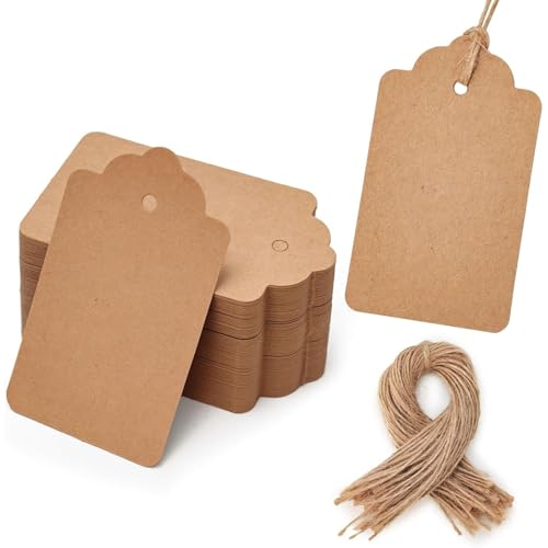 SallyFashion 100pcs Gift Tags with String...