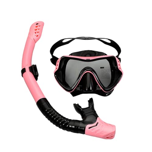 Gafas de buceo portátiles extraíbles profesionales para hombre y mujer, con hebilla, gafas de buceo con tubo de respiración, color rosa