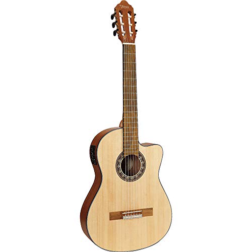 VC304CE 4/4 naturel mat elektro klasik gitar, cutaway