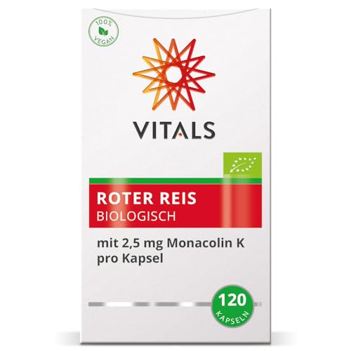 Rote Reis Kapseln Vitals Biologisch – 120 Kapseln mit Monacolin K