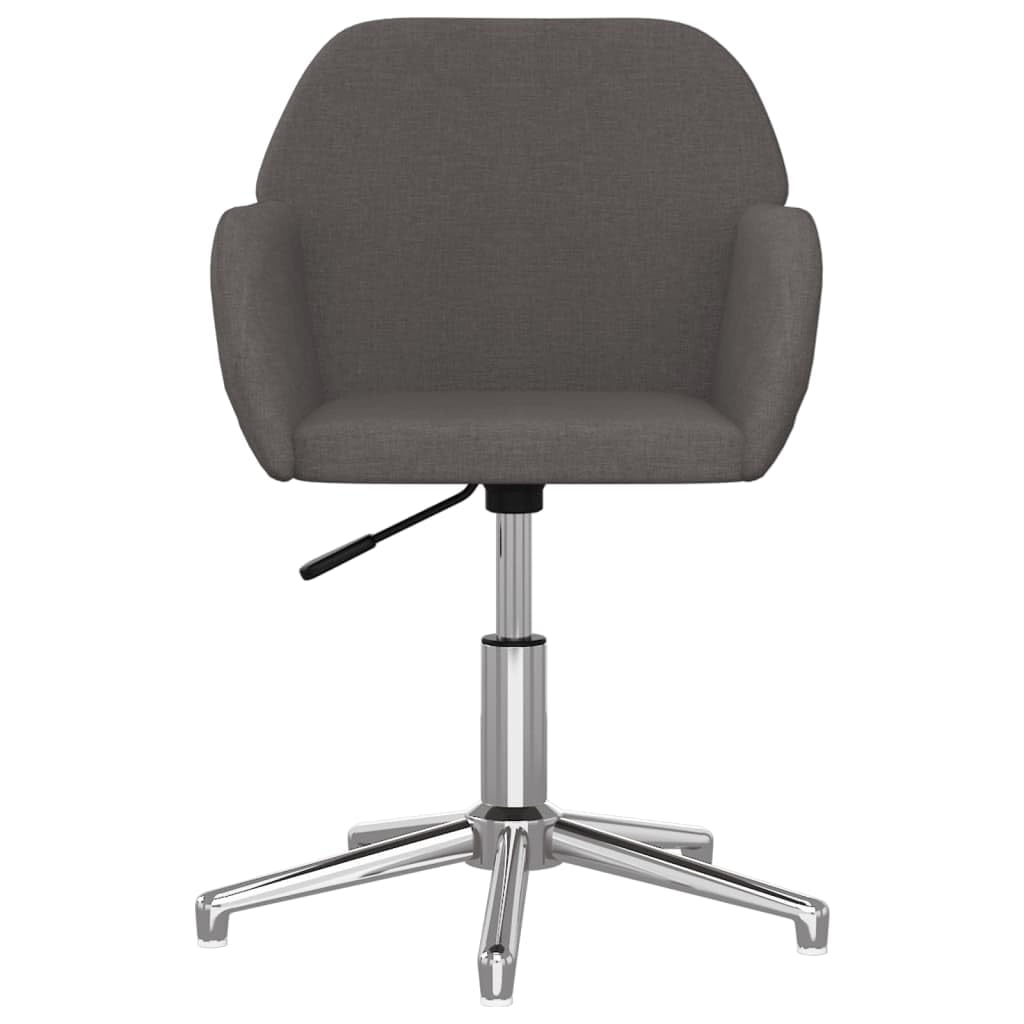 Krzesła do jadalni, 2 szt., obrotowe, ciemnoszare, tapicerowane krzesło z ergonomicznym oparciem i tapicerowanym siedziskiem, krzesło z podłokietnikami do jadalni, kuchni, salonu, biura