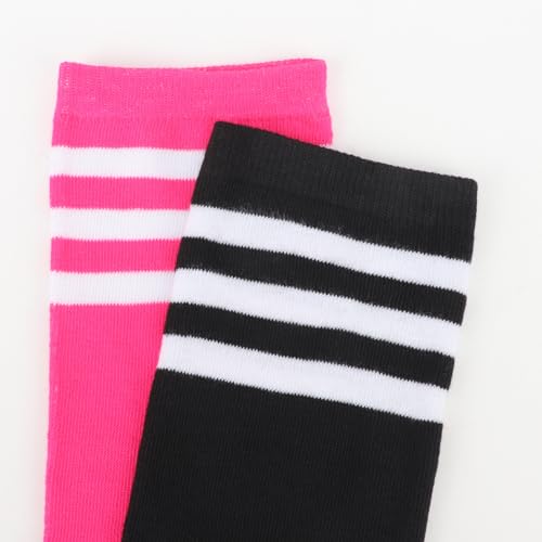 Image of AQOKKA Extra Long Thigh High Socks for Women Striped Over Knee Thigh Socks Long Boot Thigh High Stockings Leg Warmers
