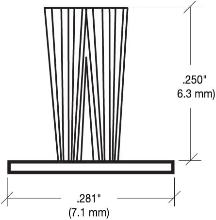 CRL W125C .250" (6.3 mm) Storefront Door Pile Weatherstrip - 100'