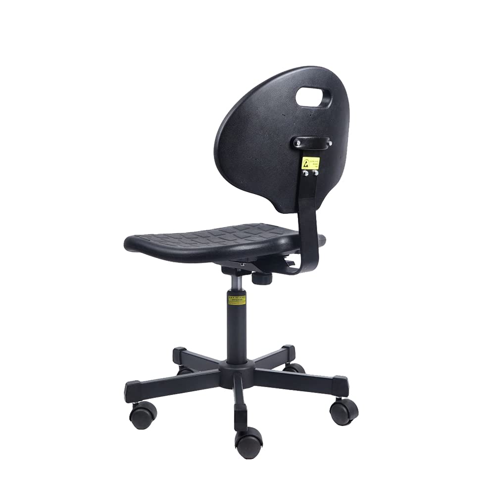 Ergonomischer hocker höhenverstellbar werkstatthocker mit Rollen arbeitsstuhl rollsitz Polyurethan-Stuhl mit robuster Stahlbasis 40 cm ~ 53 cm
