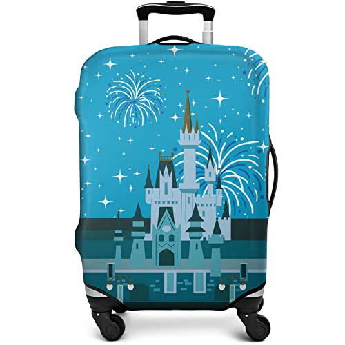 Luggage Covers for Suitcase Fashion Castle Firework Suitcase Cover Baggage Covers Fit 25-28 Inch Luggage