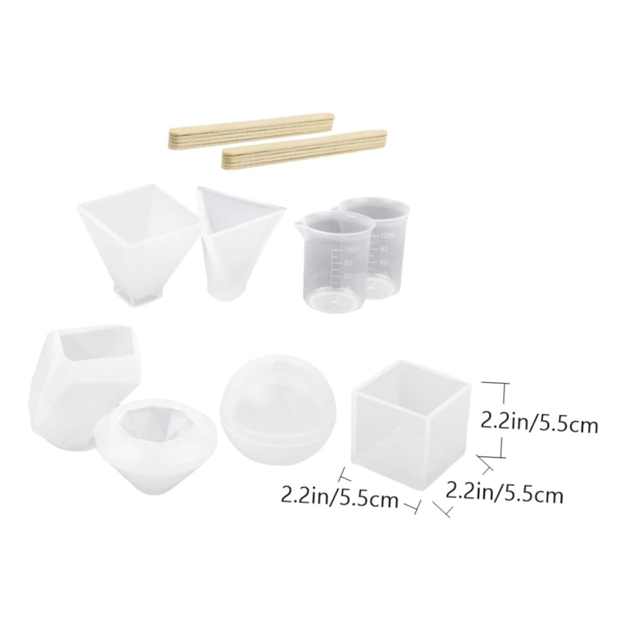 Stampi in Silicone per Resina, Set da 18 Pezzi, Forme Diverse, Facili da Sformare e Lavare, per Creazioni Fai da Te