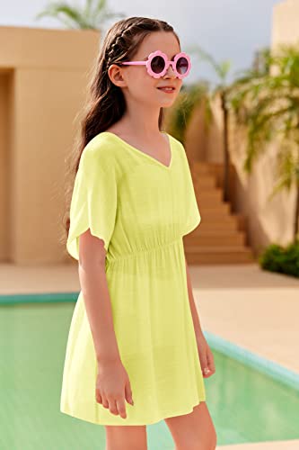 Image of Fommykin Girls Swimwear Cover Ups Kids Beach Bathing Suit Coverups Cute Sweet Bikini Swimsuit Tunic Dress