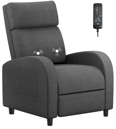 Image of Homall Recliner Chair, Recliner Sofa Fabric for Adults Dark Grey Recliners